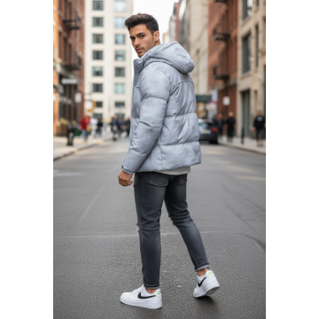 Geaca barbati groasa de iarna  gri 2602