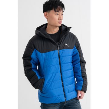 Geaca matlasata cu logo si gluga