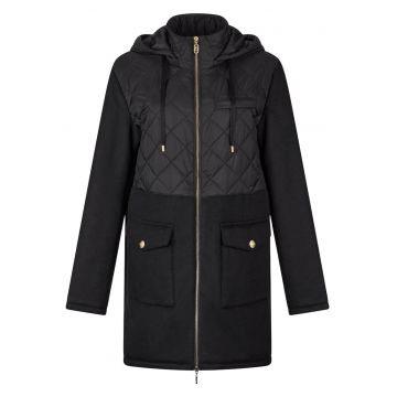 Geaca parka din amestec de lana