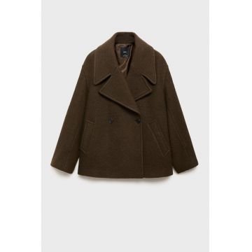 Haina din amestec de lana cu nasturi