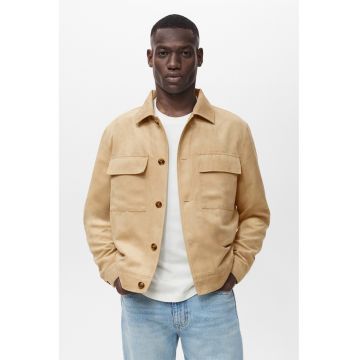 Jacheta-camasa de piele intoarsa sintetica