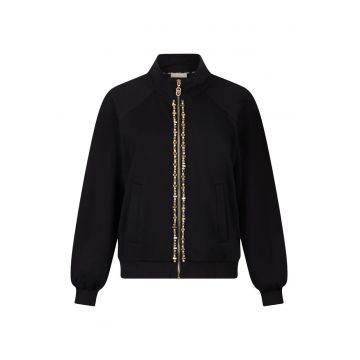 Jacheta cu fermoar si decoratiuni