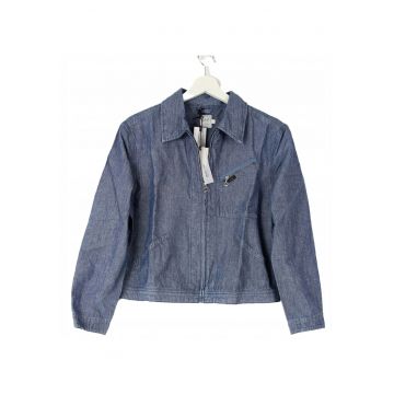 Jacheta Dama -  191 J Jacket - Marime M - Bumbac - Fermoar - Maneca Lunga - Regular Fit - 1 Bunzuar - High-Quality - Albastru