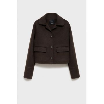Jacheta din amestec de lana cu nasturi