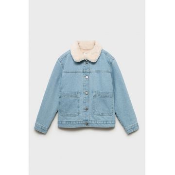 Jacheta din denim cu buzunare laterale