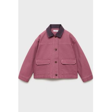 Jacheta din denim cu guler clasic