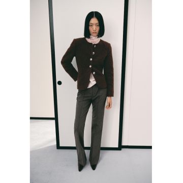 Jacheta din material boucle - cu nasturi