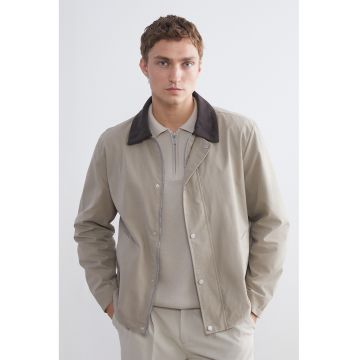 Jacheta regular fit cu guler clasic