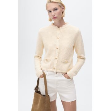 Jacheta uni cu nasturi contrastante