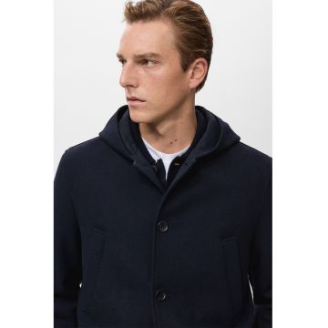 Palton cu nasturi si gluga