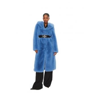 Palton dama -  poliester - albastru -