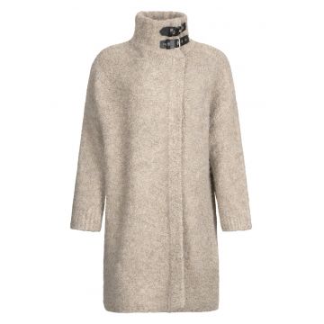 Palton din amestec de lana cu maneci cazute