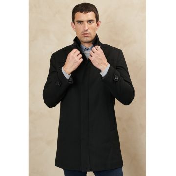 Palton din amestec de lana cu nasturi