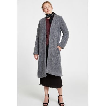 Palton din amestec de lana - fara inchidere