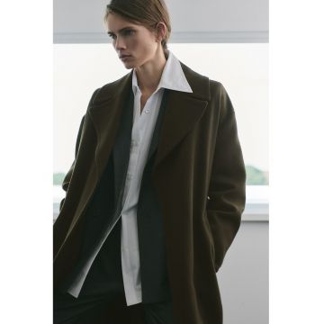 Palton din amestec de lana virgina