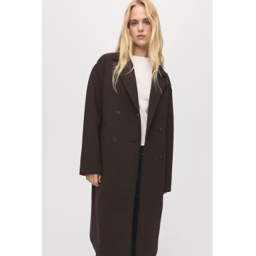 Palton lung cu aspect 2-in-1