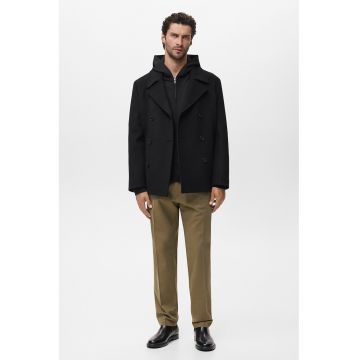 Palton scurt cu doua randuri de nasturi