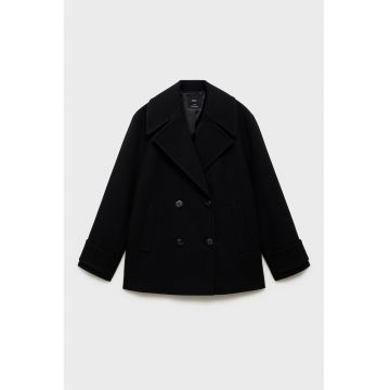 Palton scurt din amestec de lana