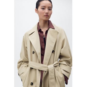 Trenci din amestec de bumbac cu maneci raglan