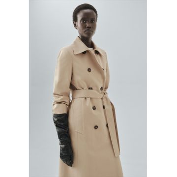 Trenci din bumbac cu doua randuri de nasturi