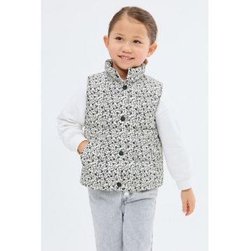 Vesta matlasata cu imprimeu floral