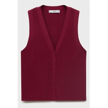 Vesta tricotata cu nasturi