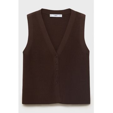 Vesta tricotata cu nasturi