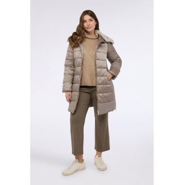 Geaca cu guler cu blana sintetica detasabila