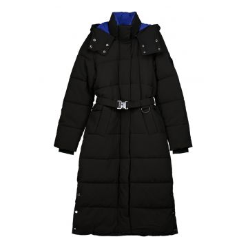 Geaca cu o curea in talie - Negru