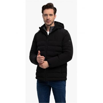 Geaca matlasata cu gluga detasabila  J-Gawir - barbati - negru