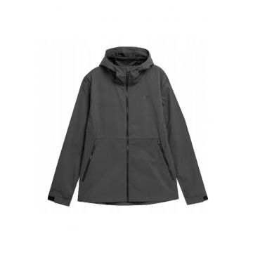 Jacheta cu gluga pentru barbati -  poliester/elastan - gri