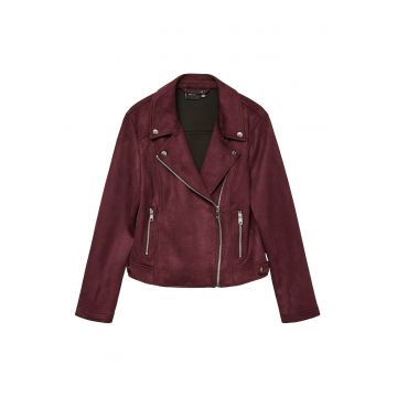 Jacheta dama -  violet - piele ecologica