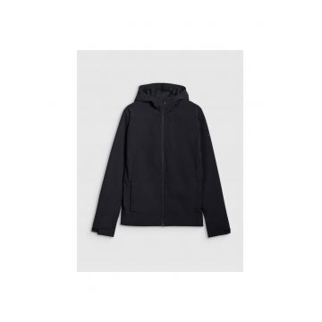 Jacheta softshell barbati  Poliester - NeoDry 5000 - rezistenta la vant - gluga - negru