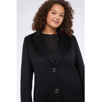 Palton din amestec de lana cu nasturi