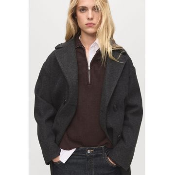 Palton midi cu doua randuri de nasturi