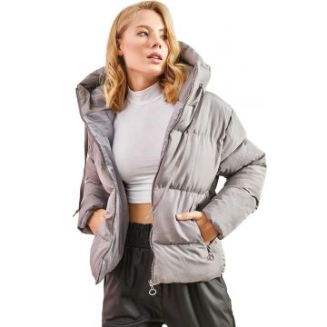 Geaca dama -  Textil - Gri