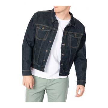 Geaca din denim cu buzunare la piept -