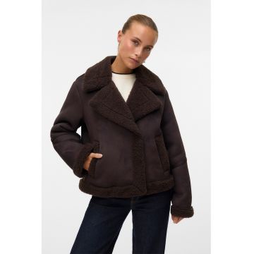 Geaca scurta cu blana shearling sintetica