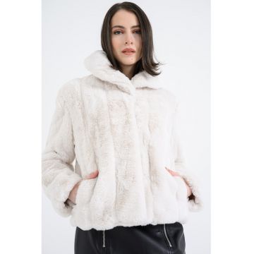 Haina scurta de blana sintetica Sophy