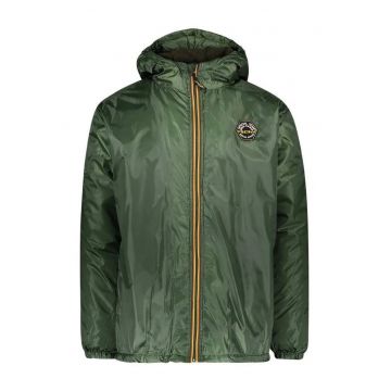 Jacheta barbati  primavara - verde - poliester - cu gluga - captusita
