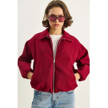 Jacheta dama - HiCCUP - Textil - Cherry red