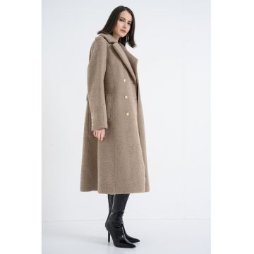 Palton cu doua randuri de nasturi si croiala in A