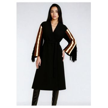 Palton cu maneci tricotate Totem