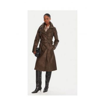 Trenci din piele ecologica - cu o curea lata