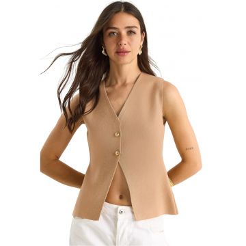Vesta dama -  Tricot - Maro - Decolteu in V -