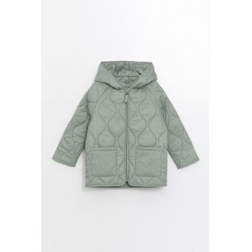 Geaca cu buzunare aplicate si fermoar