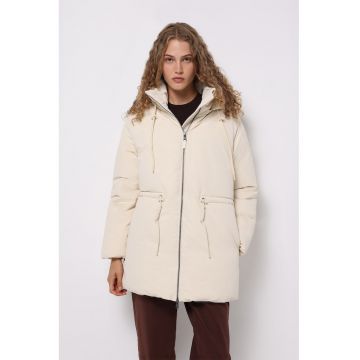 Geaca cu gluga si cordon in talie