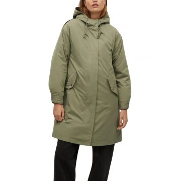 Geaca dama  parka - kaki - bumbac - stil minimalist - nou -