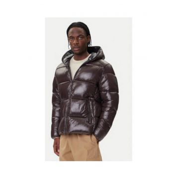 Geaca de iarna barbati -  maro - 100% nailon reciclat -