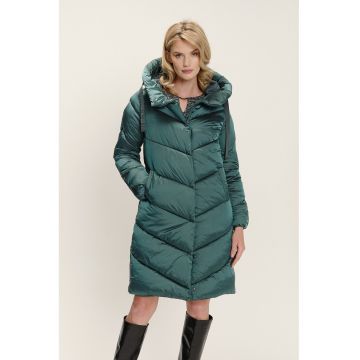 Geaca lunga cu gluga